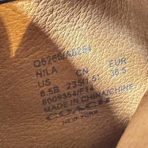 Coach Nila Dress Nappa Boots Womens Size 6.5 Black Leather Ankle Bootie Q6266 - Picture 11 of 12